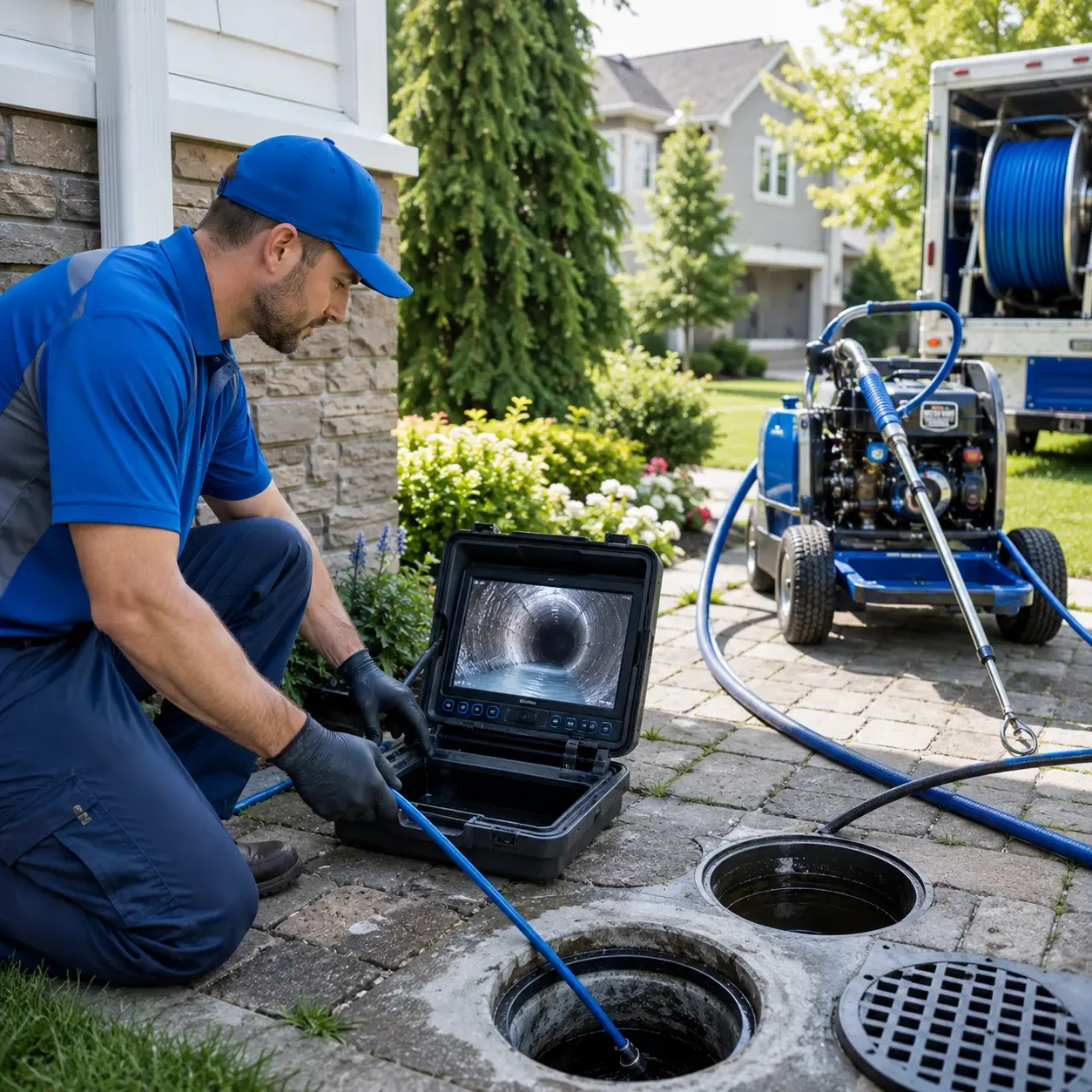 Outdoor drain cleaning professionals serving Hydes, MD