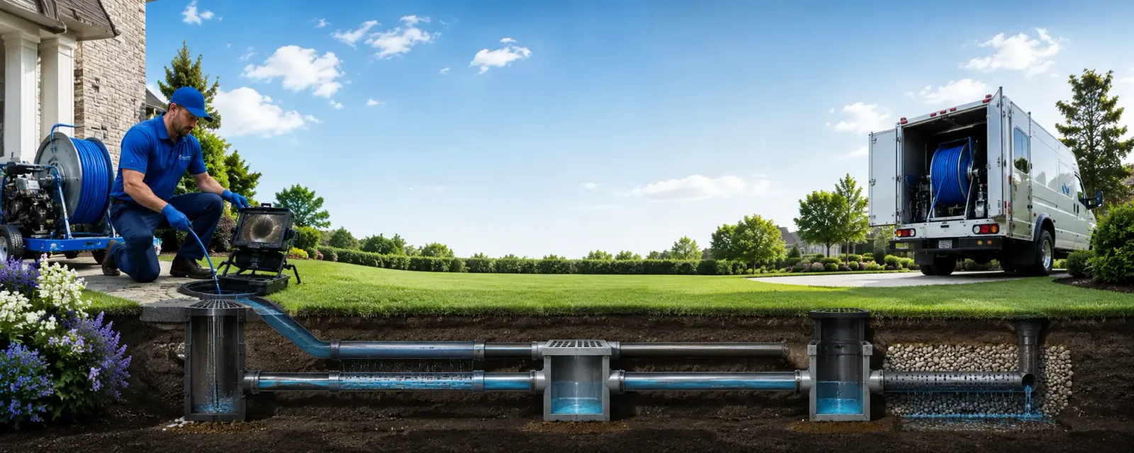 Outdoor drain cleaning information for Hydes, MD